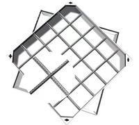 Cubierta de acceso cuadrada de acero inoxidable, tapa de lavabo de aguas residuales, cubierta de tanque séptico en el suelo para jardín, patio, piscina y diseño resistente a la intemperie