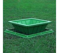 Cubierta de acceso cuadrada de resina para drenaje al aire libre, tapa invisible con agujero de tracción, ideal para paisajismo escolar y parque, diseño duradero y atractivo