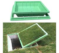 Cubierta de acceso cuadrada robusta con E 80 x 80 cm - Tapa de inspección para jardín DPits House Connect alta carga Capaci HeavyDu Solut