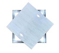 Cubierta de acceso de acero inoxidable 201 con agujero de elevación de 40 x 40 cm para entrada y acera, capacidad de carga de 1 T, marco de inspección séptico duradero