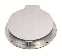 Cubierta de acceso para tanque séptico de acero inoxidable duradero con cerradura, tapa redonda, 50 x 6 cm, incluye 4 tornillos de montaje, perfecta para la gestión de residuos