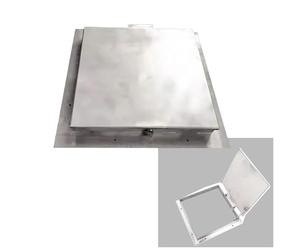 Cubierta de acceso subterráneo de acero inoxidable impermeable con cerradura, resistente al óxido, 50 x 50 cm, tapa de inspección de drenaje duradera para jardines, patios y espacios al aire libre