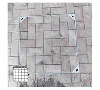 Cubierta de acero inoxidable con diseño invisible, marco portátil para jardín y patio, 8 cm de profundidad, 80 x 80 cm, solución al aire libre