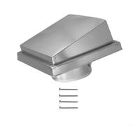 Cubierta de acero inoxidable para extractor, cubierta de ventilación de ventilador con malla antiinsectos, sellado de tornillo y goma para anillo, adecuada para uso en interiores y exteriores (100 mm)