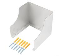 Cubierta de acero inoxidable para timbre de puerta de acero, protector de interruptor para exteriores, protector impermeable para pared de jardín, clima del Reino Unido, plateado (125 mm)