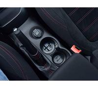 Cubierta De Acero para Alfa_Romeo GIULIETTA - 2 Piezas Fondo de los Portavasos Placa Inox Metal Cepillado Interior Decoración Personalizados Hechos a Medida Tuning