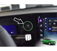 Cubierta de acero para Renault-5 E-Tech | Anillo decorativo del botón POWER ON - Color verde | 1 pieza inoxidable 5 R5 Evolution Electric 95 120 150 Urban Range Comfort Techno Iconic Accesorios E Tech