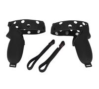 Cubierta de Agarre del Controlador para 2 Mangos de Controlador VR, Cubierta Protectora de Silicona con Correa Ajustable para los Nudillos, diseño Antideslizante para una (Negra)