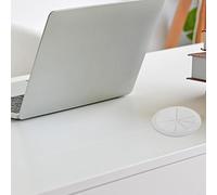 Cubierta de agujero de alambre para gestión de cables de escritorio, paquete de 4 ojales redondos para decoración de agujeros de salida de mesa de armario, se adapta a aberturas de hasta 40 mm (gris