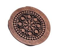 Cubierta de Agujeros de Sonido, Búfer de Retroalimentación de Madera de Caoba para Guitarras Populares Acústicas de EQ con Borde de Inserción de Espuma, Compatible con Agujero de (3)
