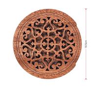 Cubierta de Agujeros de Sonido, Búfer de Retroalimentación de Madera de Caoba para Guitarras Populares Acústicas de EQ con Borde de Inserción de Espuma, Compatible con Agujero de (4)