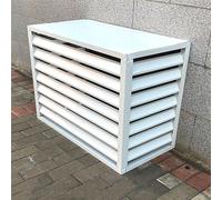 Cubierta de aire acondicionado al aire libre 1.5P, impermeable, protección de unidad de CA, multifuncional, cubierta de bomba de calor de aluminio para uso en jardín, se adapta a unidades 23P, diseño