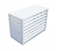Cubierta de aire acondicionado al aire libre con reducción de ruido de metal para unidad de CA que se adapta a 2-3 HP, resistente a la intemperie, diseño de 4 lados, color blanco, accesorio HVAC