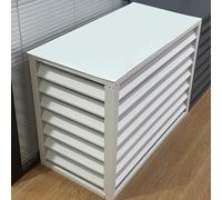 Cubierta De Aire Acondicionado Cover, Cubierta Rejilla Para Aire Acondicionado, Soporte Para Plantas De Aluminio, Estante Pantalla De Privacidad, Funda Para Aire Acondicionado (Color : Wit, Size : 1