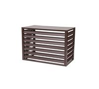 Cubierta De Aire Acondicionado De Aluminio para Exteriores Cubierta De Protección De Aire Acondicionado A Prueba De Lluvia Y Sol Cubi(Size:100x50x70cm (4 Sides) Top Closed,Color:Marrón)