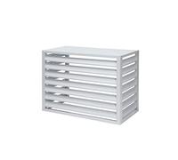 Cubierta De Aire Acondicionado De Aluminio para Exteriores Cubierta De Protección De Aire Acondicionado A Prueba De Lluvia Y Sol Cubi(Size:110x60x80cm (4 Sides) Top Closed,Color:Blanco)