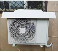 Cubierta de aire acondicionado exterior, dosel PVC reforzado, impermeable, a prueba nieve y polvo, se puede usar todo el año, con 2 alambres acero, blanco(98 * 40 * 14.5Cm)