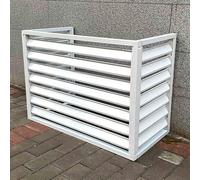 Cubierta de aire acondicionado exterior resistente a la intemperie, protección de bomba de calor de aluminio, caja de aire acondicionado decorativa que reduce el ruido para estilo y uso duradero