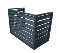 Cubierta de aire acondicionado mini split para exteriores, protección de bomba de calor, reducción de ruido, cubierta de unidad de CA gris, resistente a la intemperie, soporte para plantas, se adapta