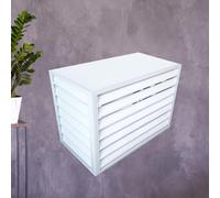 Cubierta de aire acondicionado mini split para exteriores, resistente a la intemperie, protección de unidad exterior, estilo valla oculta, material exterior duradero, ideal para condensadores y