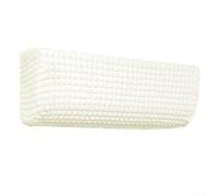 Cubierta de aire acondicionado montada en la pared para unidad interior Midea, protector de polvo lavable con diseño retráctil, 80-95 cm, beige (blanco)
