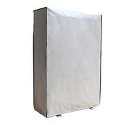 Cubierta de aire acondicionado para exteriores, Oxford 600D, doble cierre de cremallera, protector de unidad de aire acondicionado (plata, 92 x 35 x 135 cm)