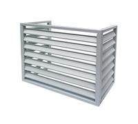 Cubierta de aire acondicionado para exteriores, paneles de valla para todo tipo de clima, recinto de cubo de basura de aluminio, cubierta protectora para unidad de aire acondicionado, color blanco