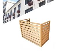 Cubierta de aire acondicionado para exteriores, pantalla decorativa de privacidad con rejilla inclinada para reducción de ruido y mejora del atractivo de la acera