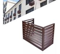 Cubierta de aire acondicionado para exteriores, pantalla decorativa de privacidad con rejilla inclinada para reducción de ruido y mejora del atractivo de la acera