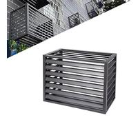 Cubierta de aire acondicionado para exteriores, pantalla decorativa de privacidad con rejilla inclinada para reducción de ruido y mejora del atractivo de la acera