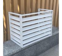 Cubierta de aire acondicionado para exteriores y carcasa de bomba de calor, protección para todo tipo de clima, elegante pantalla de privacidad independiente y paneles de valla de basura para uso en