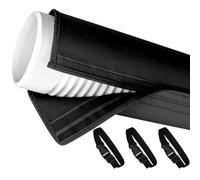 Cubierta de aislamiento de manguera portátil para escape de, funda de gancho y bucle con 3 correas de fijación, casas de alquiler de 53 x 150 cm Cubierta de manguera de portátil Envoltura de de