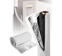 Cubierta de aislamiento de tubería, funda impermeable de 3 capas para protección de línea de CA al aire libre, Oxford 600D flexible para bombas de calor mini divididas, 72 x 10.2 pulgadas