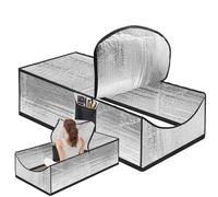 Cubierta de aislamiento para ático, escotilla de escaleras de 54 pulgadas, barrera de papel de aluminio, cubierta térmica plegable con bolsillos de almacenamiento para apertura de escalera de ático