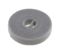 Cubierta de alambre dividida de 10 mm x 2 m de nailon para escritorio y gestión automática de cables, cierre automático para organizador trenzado (gris)