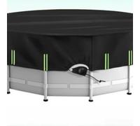 Cubierta de alberca de invierno para piscinas redondas, material resistente al desgarro con resistencia de 330 libras, protección UV, diseño resistente al viento, incluye sistema de trinquete y clavos