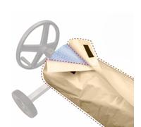 Cubierta de alberca redonda de 18 pies para alberca, tafetán de poliéster 190T resistente, impermeable, a prueba de polvo, protector de hojas con bloqueador UV, protección solar para todas las