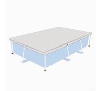 Cubierta de alberca reflectante de calor tela Oxford protección contra la intemperie lona de piscina con protector UV para jardín, patio trasero al aire libre, varios tamaños, acabado plateado (221 x
