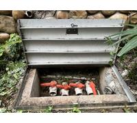 Cubierta de alcantarilla de acero inoxidable con cerradura, panel de acceso cuadrado seguro de aguas residuales para patio de hormigón e inspección de calles