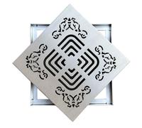Cubierta de alcantarilla de acero inoxidable con orificios de drenaje, cubiertas cuadradas empotradas para lavabo de aguas residuales para patio, pavimento, acera