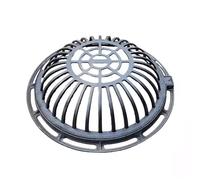 Cubierta de alcantarillado de hierro fundido resistente para uso en exteriores, diseño monobloque de alta estabilidad, ideal para construcción municipal (50 x 15 cm)