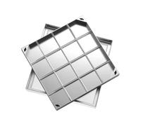 Cubierta de alcantarillado empotrable de acero inoxidable, cubierta de boca duradera para patios al aire libre, jardines, entradas y muelles. Diseño moderno de Sk para mayor seguridad y estilo