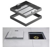 Cubierta de alcantarillado empotrada de acero inoxidable y tapa de alcantarillado con mango oculto, bloque invisible, cubierta de acceso para entrada y patio