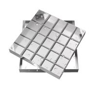 Cubierta de alcantarillado invisible de acero inoxidable 304, resistente, 5 cm/8 cm, para patio, entrada, pavimento, 40 x 40 cm