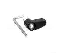 Cubierta de aleación anodizada ABS de aluminio para ruedas delanteras y traseras, cubierta decorativa para sensor en negro/rojo/azul/dorado/protector (negro)