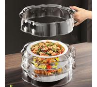 Cubierta de alimentos con diseño de plástico transparente multicapa que protege los alimentos del polvo y ayuda a mantener la frescura en entornos de cocina (capa de árbol)