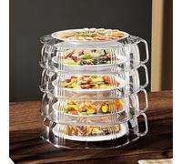 Cubierta de alimentos de cocina con diseño transparente multicapa que protege los alimentos del polvo y las partículas transportadas por el aire mientras que permite la visibilidad del contenido