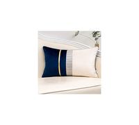 Cubierta de almohada lumbar de terciopelo azul marino yangest azul