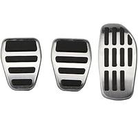 Cubierta de almohadilla de pedal, compatible con Nissan Rogue Sport 2016-2021, AT MT, almohadillas de pedal de freno de gas de acero inoxidable (MT)