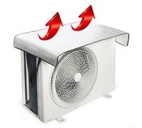 Cubierta de aluminio aislada para unidad de aire acondicionado, resistente a la intemperie, reflectante, contra el calor, protector contra la lluvia, para compresor de CA, ahorro de energía (71 x 33